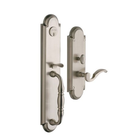 Baldwin Double Cylinder Entry Handlesets Satin Nickel 6544.150.LDBL